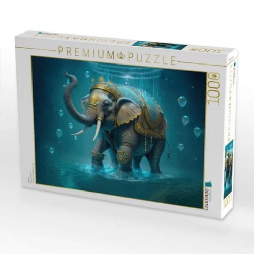 CALVENDO Puzzle Elefant | 1000 Teile Lege-Größe 64x48cm Foto-Puzzle für glückliche Stunden