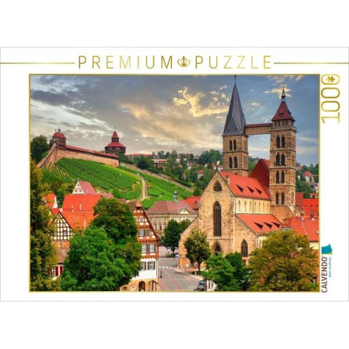 CALVENDO Puzzle Ein Motiv aus dem Kalender Esslingen zwischen Tag und Nacht | 1000 Teile Lege-Größe 64x48cm Foto-Puzzle für glückliche Stunden