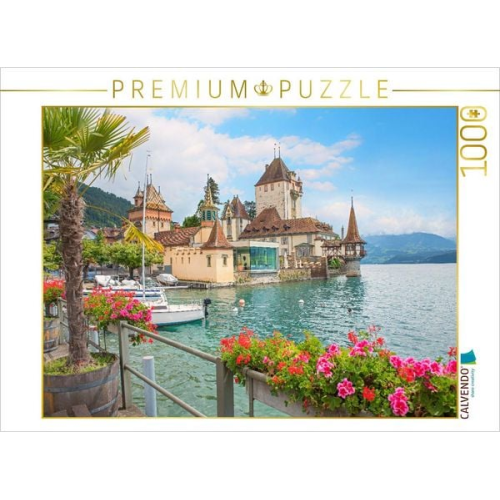 CALVENDO Puzzle Schloss Oberhofen am Thunersee | 1000 Teile Lege-Größe 64x48cm Foto-Puzzle für glückliche Stunden