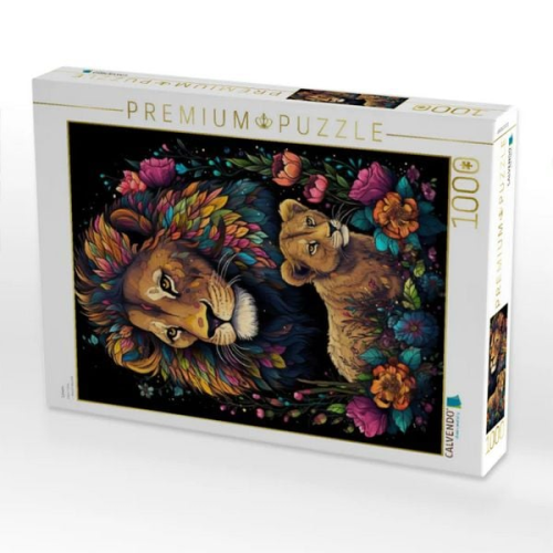 CALVENDO Puzzle Löwen | 1000 Teile Lege-Größe 64x48cm Foto-Puzzle für glückliche Stunden