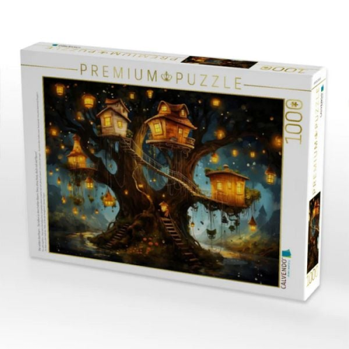 CALVENDO Puzzle Die wilden Nachbarn - Sie leben in dem hohlen Baum. Ganz ohne Korb, doch mit viel Raum! | 1000 Teile Lege-Größe 64x48cm Foto-Puzzle fü
