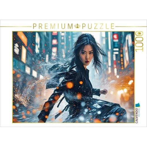 CALVENDO Puzzle Entschlossene Kämpferin in unwirklicher Umgebung | 1000 Teile Lege-Größe 64x48cm Foto-Puzzle für glückliche Stunden