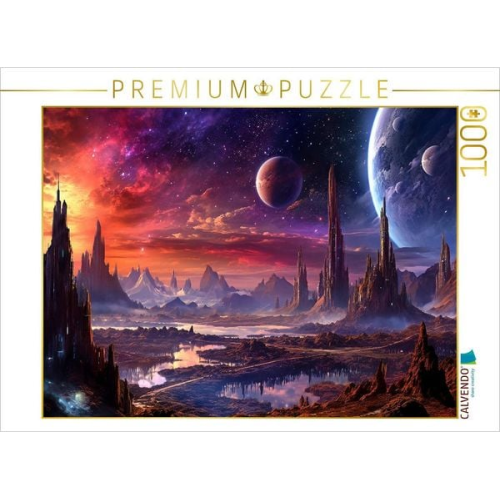 CALVENDO Puzzle Science Fiction - Reise zu fremden Planeten - Andromeda | 1000 Teile Lege-Größe 64x48cm Foto-Puzzle für glückliche Stunden