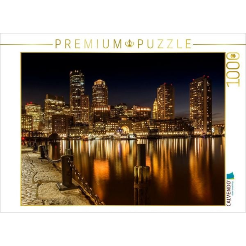 CALVENDO Puzzle Boston Skyline | 1000 Teile Lege-Größe 64x48cm Foto-Puzzle für glückliche Stunden