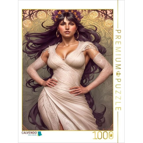 CALVENDO Puzzle Dieses einfärbige Kleid wirkt elegant und interessant auch durch die durchbrochenen Einsätze. | 1000 Teile Lege-Größe 64x48cm Foto-Puz