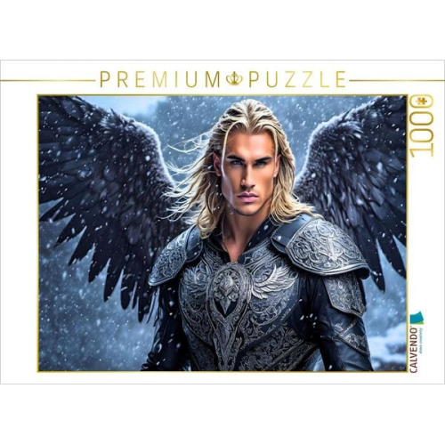 CALVENDO Puzzle Engel Michael im Schneesturm | 1000 Teile Lege-Größe 64x48cm Foto-Puzzle für glückliche Stunden