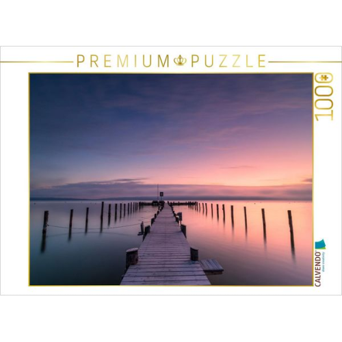 CALVENDO Puzzle Idyllischer Sonnenaufgang am Ammersee | 1000 Teile Lege-Größe 64x48cm Foto-Puzzle für glückliche Stunden