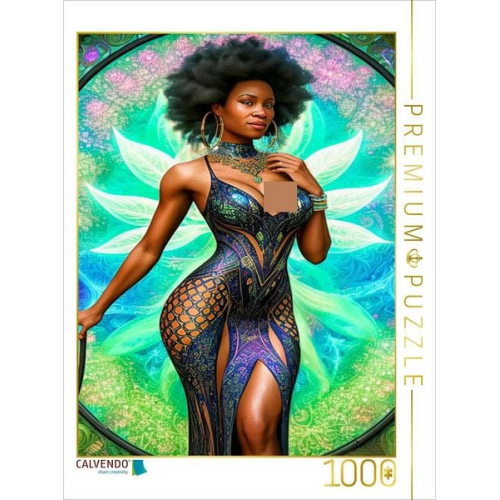 CALVENDO Puzzle Starla zeigt uns ein Modell mit effektvollen Ausnehmungen. | 1000 Teile Lege-Größe 64x48cm Foto-Puzzle für glückliche Stunden
