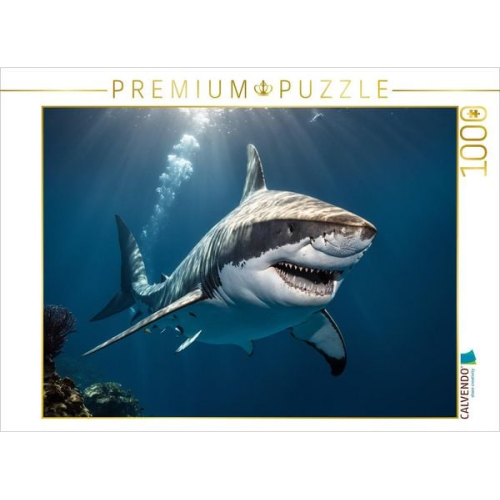 CALVENDO Puzzle Großhai (Megalodon) | 1000 Teile Lege-Größe 64x48cm Foto-Puzzle für glückliche Stunden