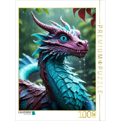 CALVENDO Puzzle Regenhüter - Drachen im Frühlingssturm | 1000 Teile Lege-Größe 64x48cm Foto-Puzzle für glückliche Stunden