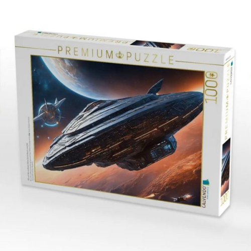 CALVENDO Puzzle Ufo auf der endlosen Reise durch Raum und Zeit | 1000 Teile Lege-Größe 64x48cm Foto-Puzzle für glückliche Stunden
