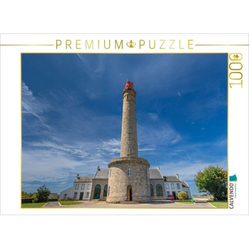 CALVENDO Puzzle Ein Leuchtturm vor einem blauen Himmel mit einer feinen Wolkenzeichnung | 1000 Teile Lege-Größe 64x48cm Foto-Puzzle für glückliche Stu