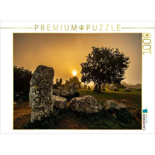 CALVENDO Puzzle Erleben Sie die mystische Pracht der Menhire bei den Alignements de Kerzerho in Erdeven! | 1000 Teile Lege-Größe 64x48cm Foto-Puzzle f