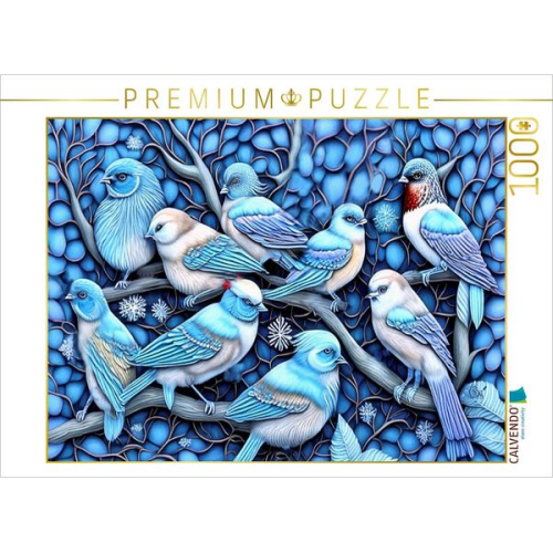 CALVENDO Puzzle Winterversammlung | 1000 Teile Lege-Größe 64x48cm Foto-Puzzle für glückliche Stunden