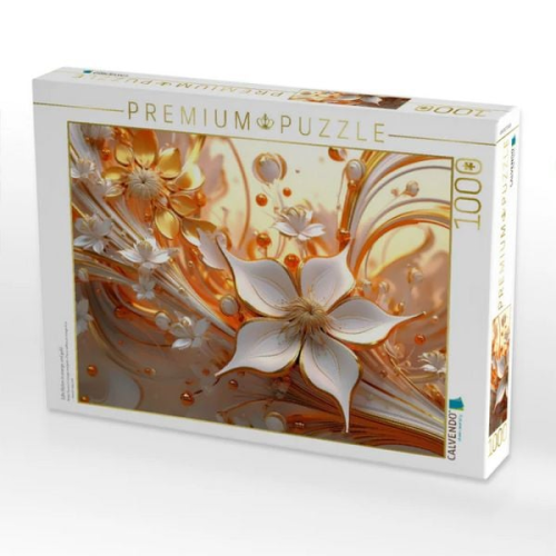 CALVENDO Puzzle Edle Blüten in orange und gold | 1000 Teile Lege-Größe 64x48cm Foto-Puzzle für glückliche Stunden