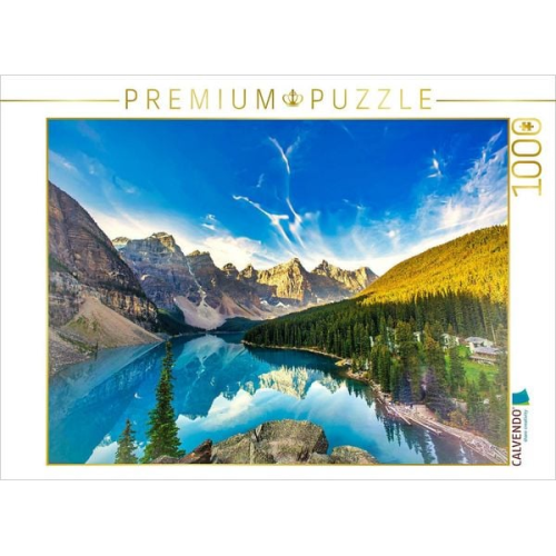 CALVENDO Puzzle Der See liegt im Valley of the Ten Peaks, in einem Tal auf einer Höhe von 1.884 m über dem Meeresspiegel. | 1000 Teile Lege-Größe 64x4