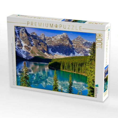 CALVENDO Puzzle Der Moraine Lake - entgegen seinem Namen - wurde durch die Barriere eines gewaltigen Felssturzes geschaffen. | 1000 Teile Lege-Größe 6