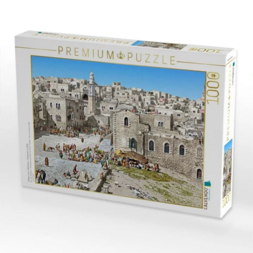CALVENDO Puzzle Heiliges Land - Bethlehem - Marktplatz um 1900 | 1000 Teile Lege-Größe 64x48cm Foto-Puzzle für glückliche Stunden