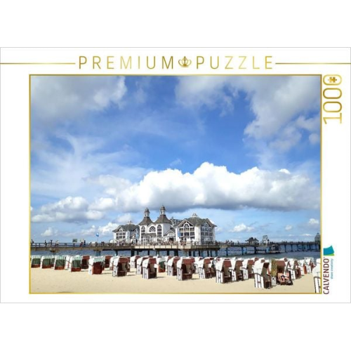 CALVENDO Puzzle Seebrücke von Sellin auf der Insel Rügen | 1000 Teile Lege-Größe 64x48cm Foto-Puzzle für glückliche Stunden