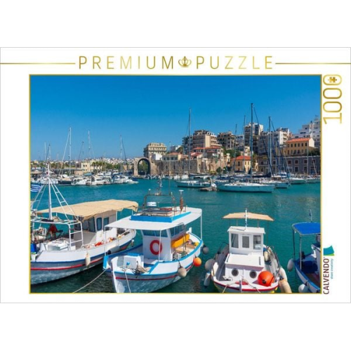 CALVENDO Puzzle Blick auf das moderne Heraklion gerahmt von den Resten der alten Stadtmauer | 1000 Teile Lege-Größe 64x48cm Foto-Puzzle für glückliche