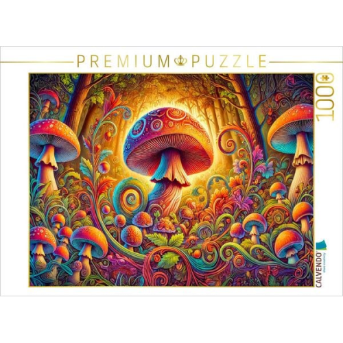 CALVENDO Puzzle Märchenpilz in magischer Welt einer traumhaften Fantasielandschaft | 1000 Teile Lege-Größe 64x48cm Foto-Puzzle für glückliche Stunden