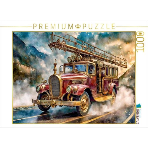 CALVENDO Puzzle Feuerwehrauto | 1000 Teile Lege-Größe 64x48cm Foto-Puzzle für glückliche Stunden