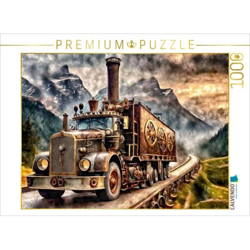 CALVENDO Puzzle Auflieger-Lastkraftwagen | 1000 Teile Lege-Größe 64x48cm Foto-Puzzle für glückliche Stunden