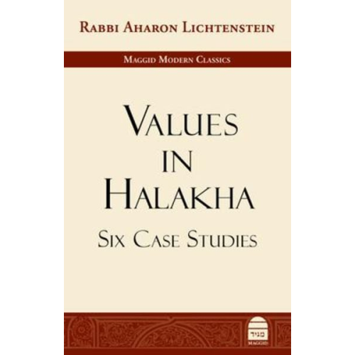 Aharon Lichtenstein - Values in Halakha