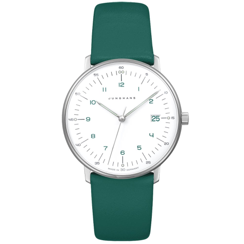 Junghans 47/4557.02 max bill Damen-Armbanduhr Quarz Grün
