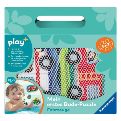 Play+ Mein erstes Bade-Puzzle: Fahrzeuge - ab 12 Monate