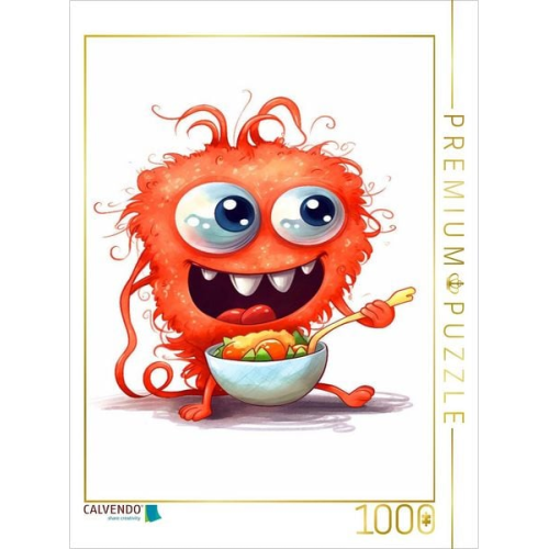 CALVENDO Puzzle Spagettimonster bittet zu Tisch | 1000 Teile Lege-Größe 64x48cm Foto-Puzzle für glückliche Stunden