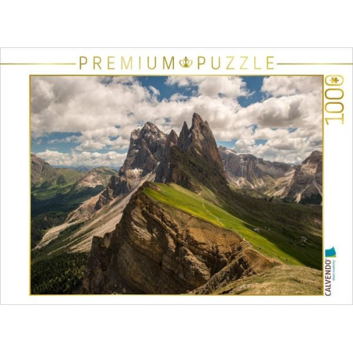 CALVENDO Puzzle Seceda Berg, Gröden | 1000 Teile Lege-Größe 64x48cm Foto-Puzzle für glückliche Stunden
