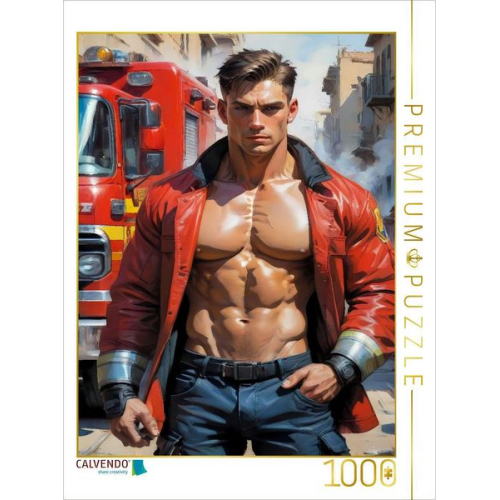 CALVENDO Puzzle Der Feuerwehrmann | 1000 Teile Lege-Größe 64x48cm Foto-Puzzle für glückliche Stunden