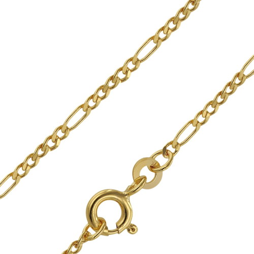 trendor 71811 Goldkette 333 Gold für Damen und Herren Figaro Diamantiert