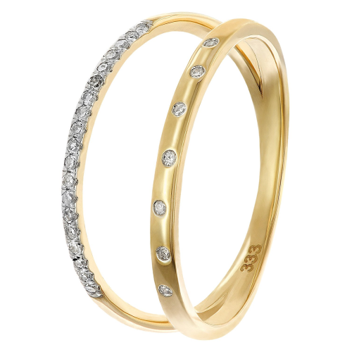 GLIZZ GL8666 Damenring Mit Diamanten Gold 333/8K