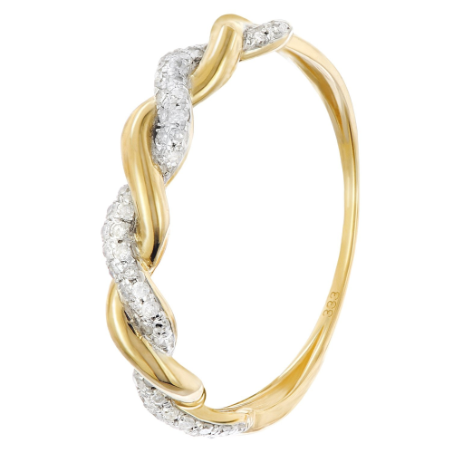 GLIZZ GL8682 Damenring Mit Diamanten Gold 333/8K