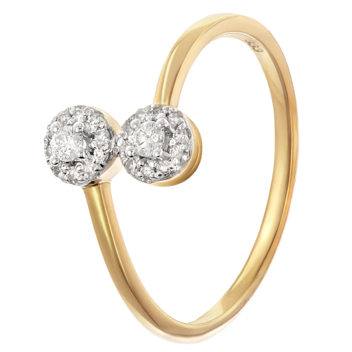 GLIZZ GL8686 Damenring Mit Diamanten Gold 333/8K