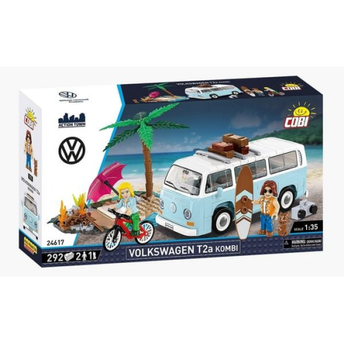 COBI 24617 - Volkswagen T2a Kombi, Bausatz 1:35, 292 Klemmbausteine, 3 Figuren