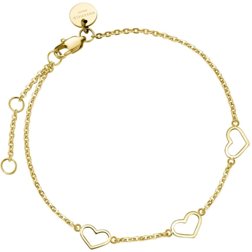 Rosefield JBTHG-J537 Damen-Armband Triple Heart Goldfarben