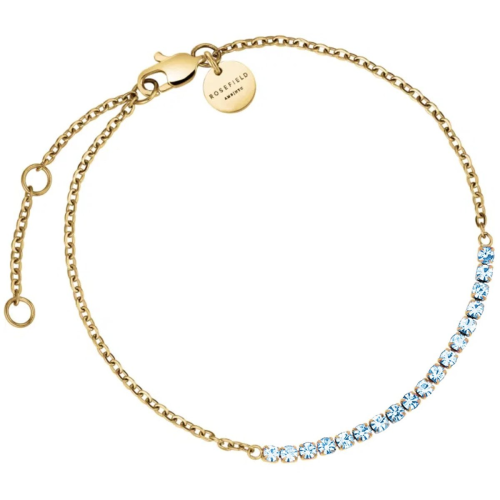 Rosefield JBTBG-J906 Damen-Armband Tennisarmband Blau Goldfarben
