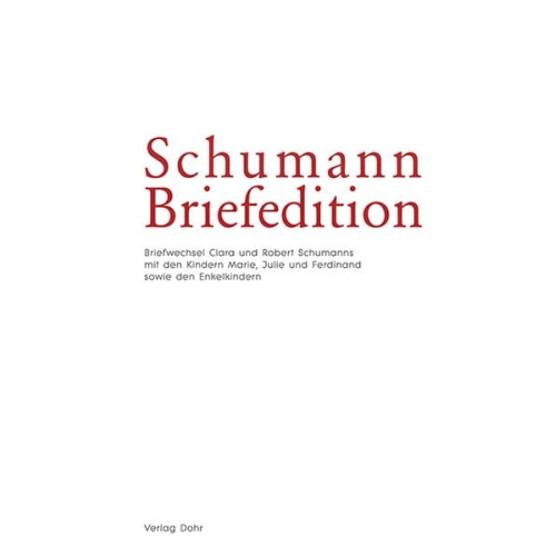 Schumann-Briefedition / Schumann-Briefedition I.11