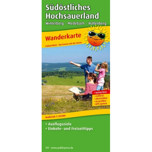 Wanderkarte Südöstliches Hochsauerland, Winterberg