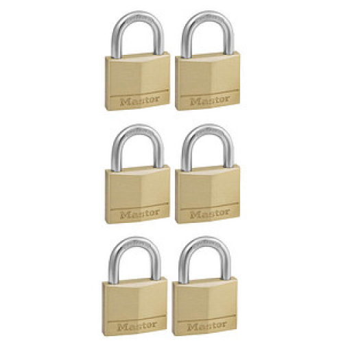 6 Master Lock® Vorhängeschlösser 140EURSIX gold