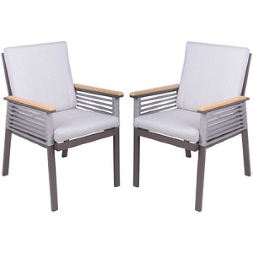 Garden Pleasure Gartenstühle DENIA beige, Metall, 2 St.