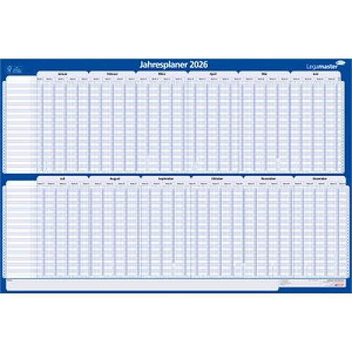 Legamaster Jahresplaner, Monatseinteilung 90,0 x 60,0 cm