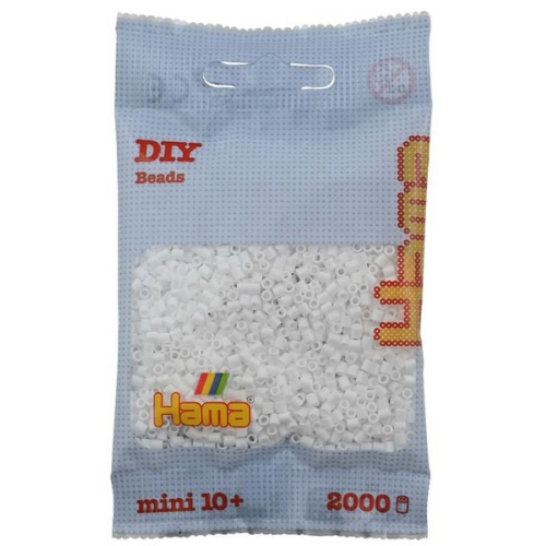 Hama - Mini-Perlen, 2000 Stück Weiß