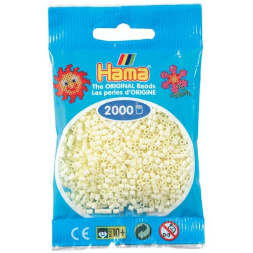 Hama - Mini-Perlen, 2000 Stück creme