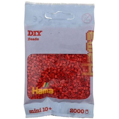 Hama - Mini-Perlen, 2000 Stück rot