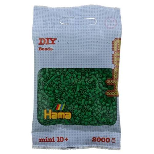 Hama - Mini-Perlen, 2000 Stück grün