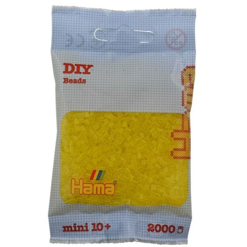 Hama - Mini-Perlen 2000 Stück transparent/gelb